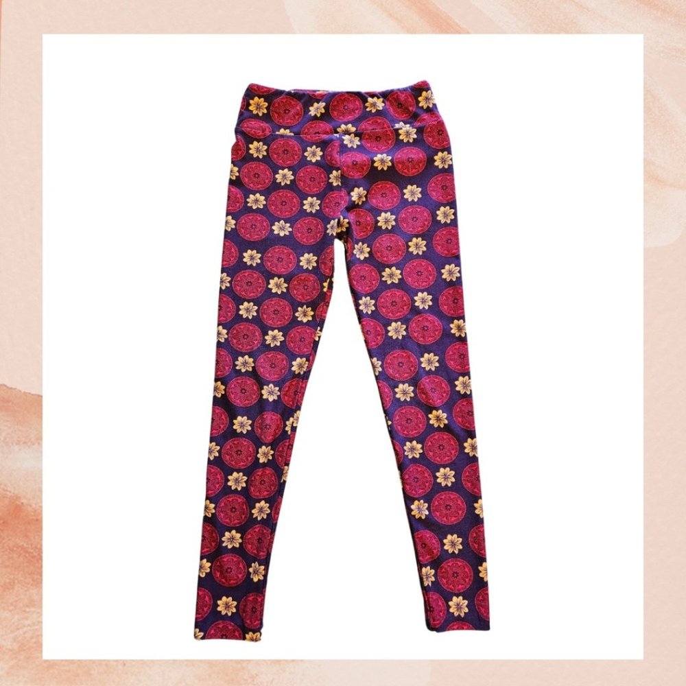 LuLaRoe Purple Soft Floral Leggings